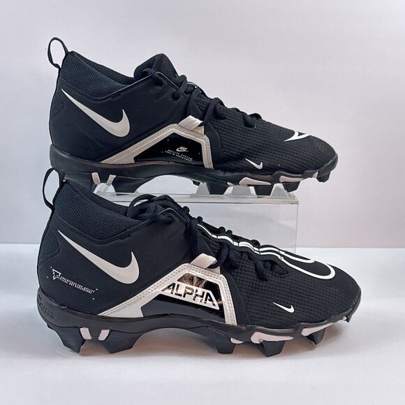 Nike Football Cleats Alpha Menace Shark 3 Mens 9.5 Mid Black White Shoes main image 9
